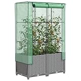 Elegante design effetto rattan: L'aiuola rialzata presenta un'estetica in stile rattan, aggiungendo un tocco di fascino naturale e rustico al tuo spazio abitativo all'aperto, sia in giardino che su un balcone.