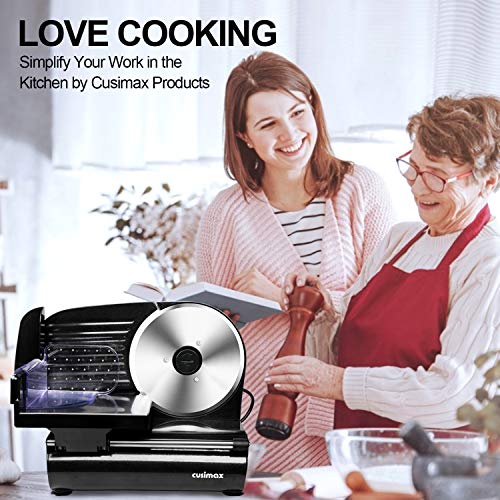 image for Meat Slicer,CUSIMAX Electric Deli Meat Slicer for Home,2 Removable 7.5
