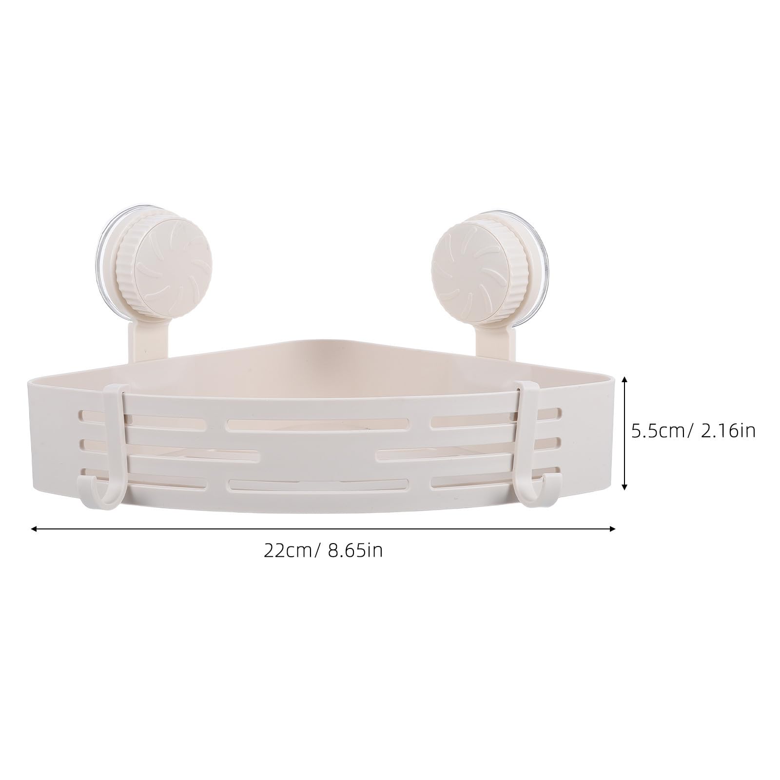 Estante de Esquina para Ducha con Ventosas, 2 Niveles, Abs