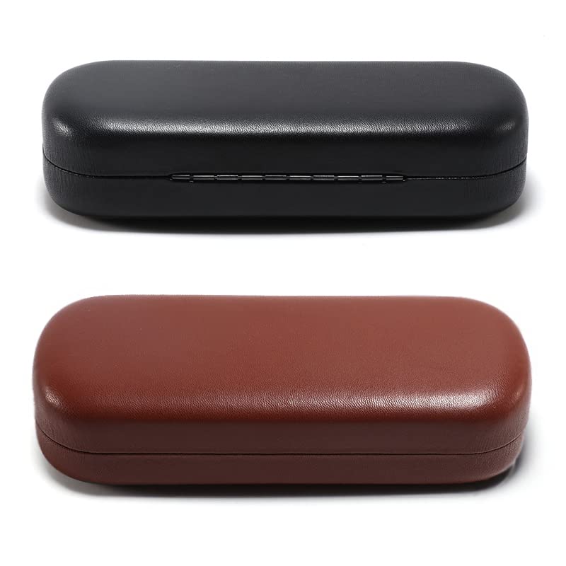 Lot De 2 étuis à Lunettes GOIEHIR - Protection Semi-rigide Pour Lunettes De Soleil Et De Lecture - Noir Pratique Et Stylé