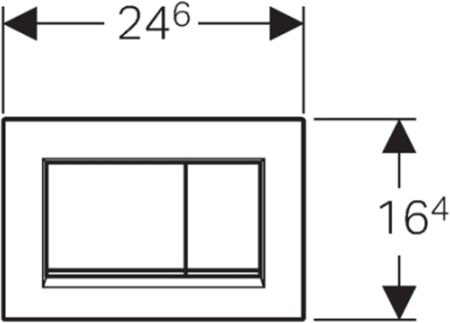 Geberit inspection panel, Sigma 30, 1 piece, matte-chrome, 115883KN1