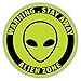 Price comparison product image Stay Away Alien Zone Warning Sign Funny Car Bumper Sticker Decal 12 x 12 cm
