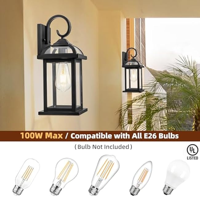 Exterior Light Fixtures Outdoor Wall Lights Wall Lanterns Black Matte Black
