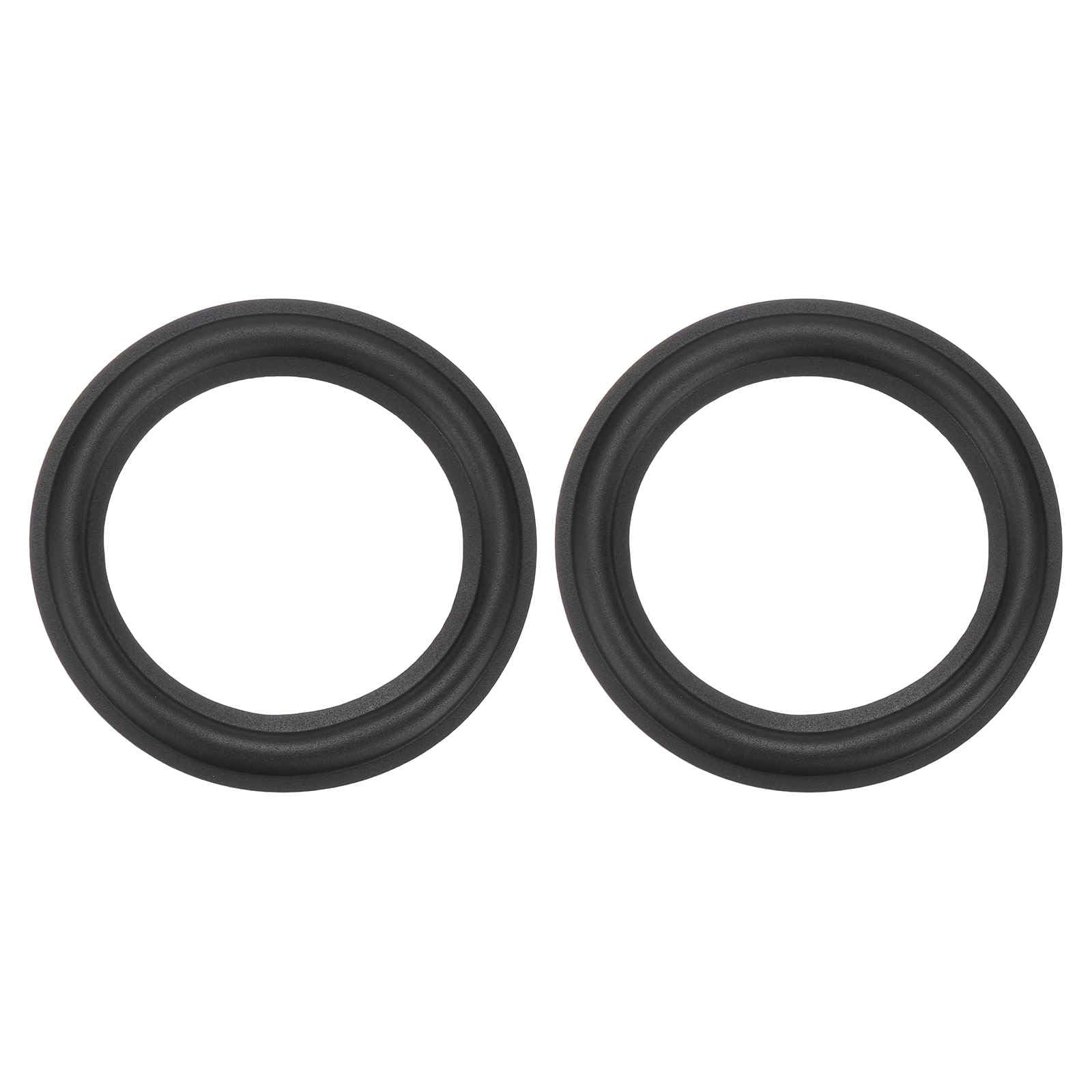 Photo 1 of MECCANIXITY 2 Pcs 3.5 Inch Rubber Speaker Edge Surround Rings 89x62mm(IDxOD) Perforated Subwoofer Rings Replacement Parts for Speaker Repair or DIY, Black