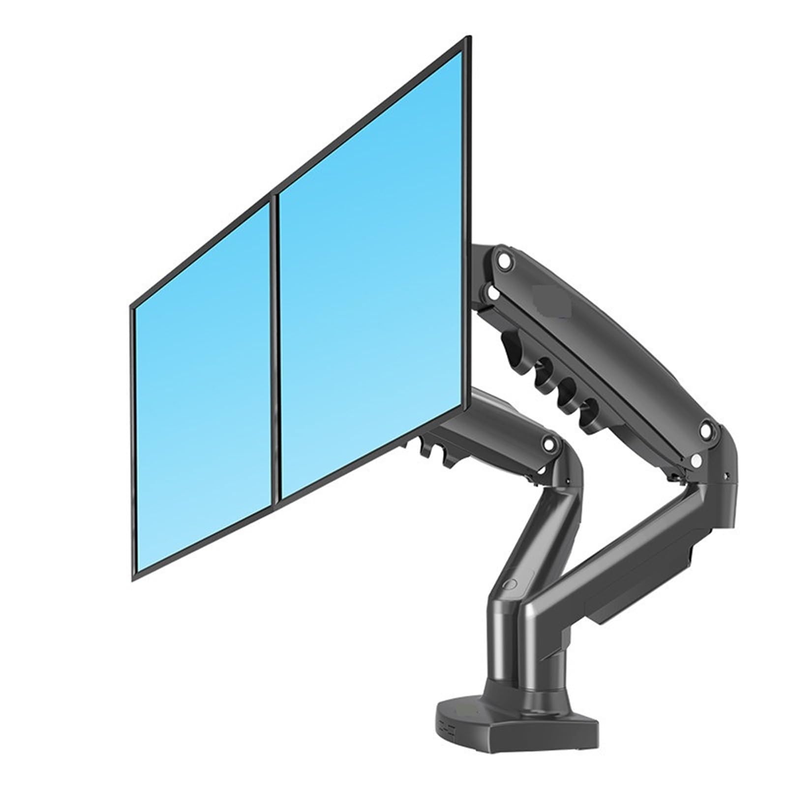 YLUPVT F160 Holder Full Motion Dual Arm Monitor Support 17-30 Inch Mount Bracket Load 2-9 Kgs Each(2023 Ver Black)