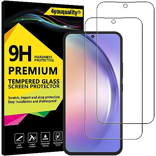4youquality Screen Protector for Samsung Galaxy A54 5G & Galaxy S23 FE, Tempered Glass Film, 2-Pack, [LifetimeSupport][Impact-Resistant][Anti-Scratch]