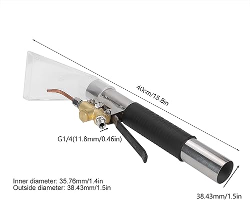 Miniatura 3 de Accesorio limpiador de vapor de alta presión, boquilla de vacío, herramienta de varita de detalle automático para alfombras, sofá, techo de coche,