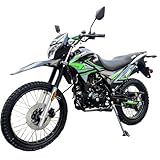 X-PRO Upgraded New Hawk-X Enduro 250cc Motorcycle Dual Sports Dirtbike, 5 Speed Enduro Street Bike (Green)