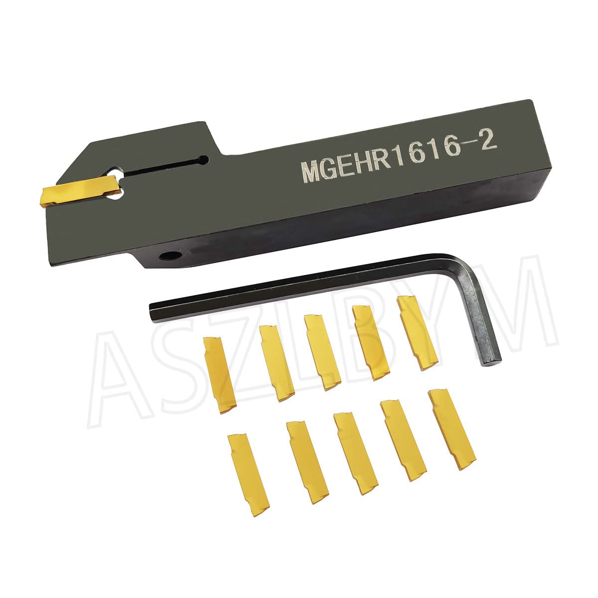 Lathe Grooving Tool Holder Grooving Cut-Off Tool Holder MGEHR1616-2 With 11pcs MGMN200-G Indexable Carbide Grooving Inserts — Amazon image 4