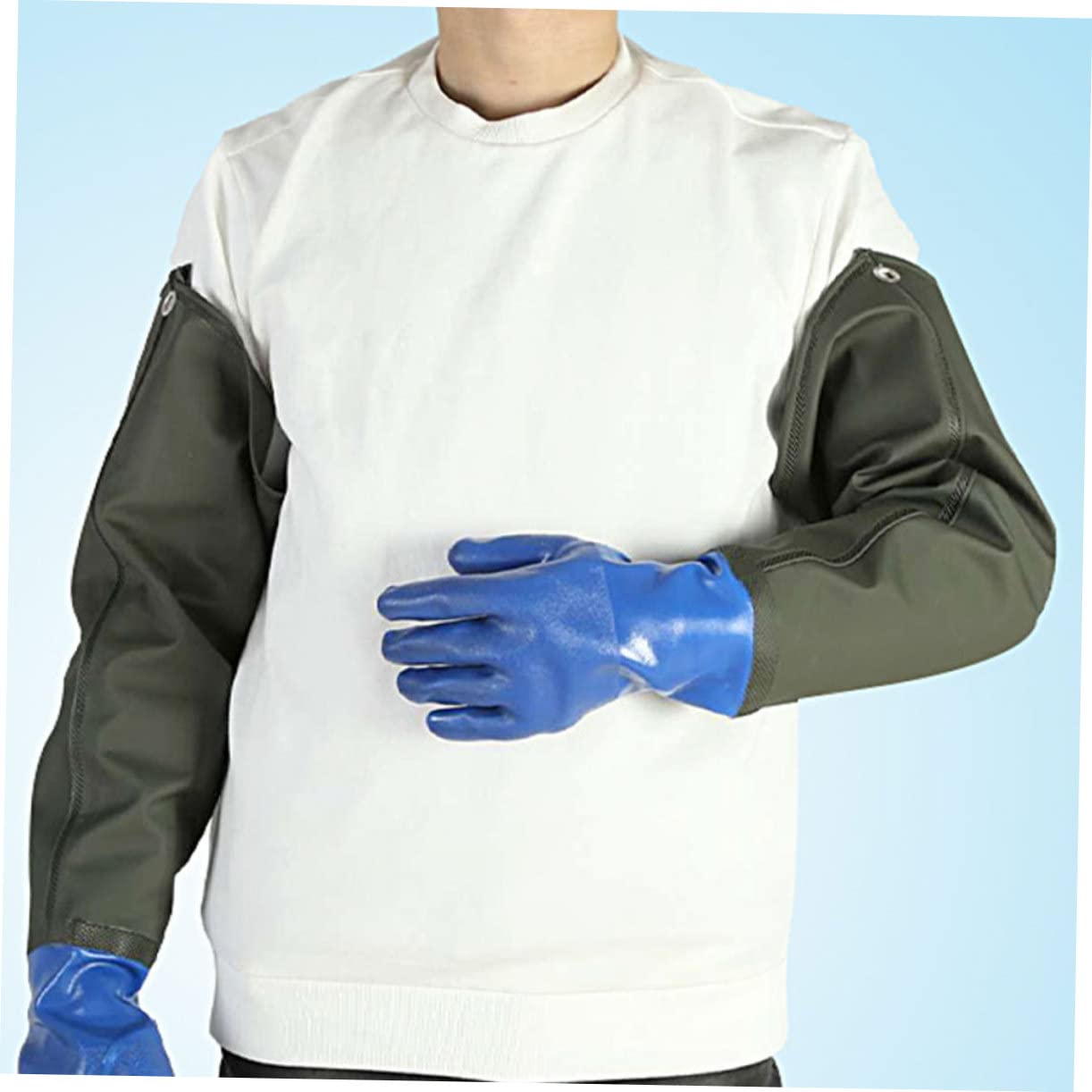 Guantes de Pvc Industriales Antideslizantes, 1 Par, Resistentes al Aceite | Impermeables Química para Maquinaria Construcción y Protección Diseño Creativo