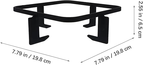 Miniatura 7 de Uonlytech Cubiertas para quemadores de gas de hierro fundido, anillo de soporte para wok, 7.8 in cuadrado para quemador de gas, salvamanteles,