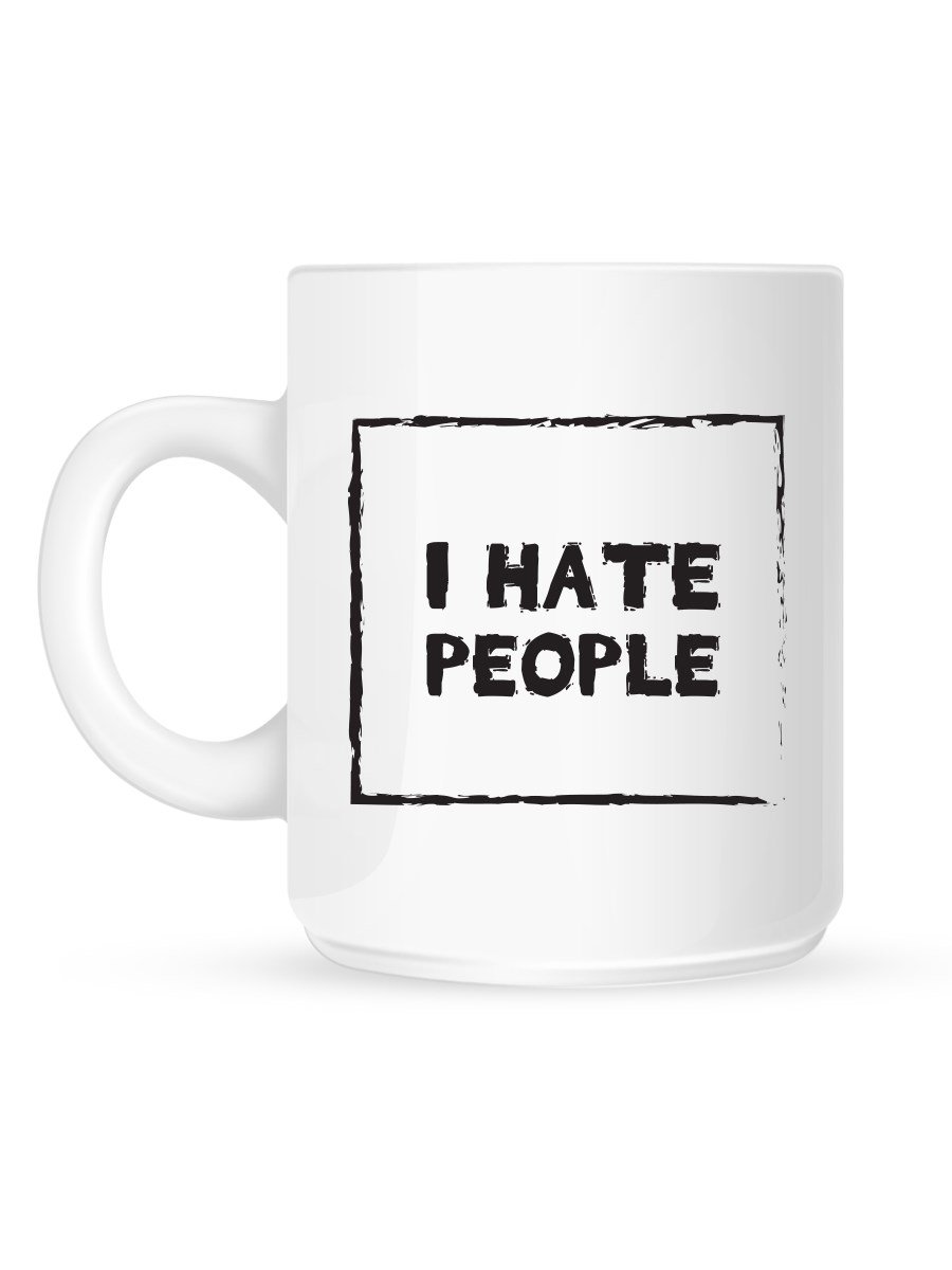 GrindstoreI Hate People Mug for Tea or Coffee White