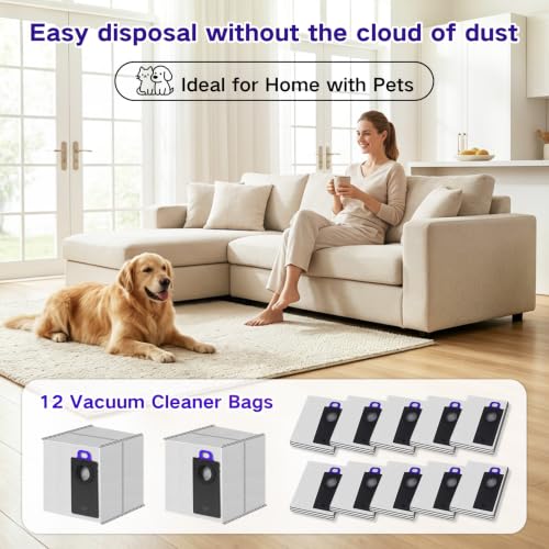 Image of 12 Pack Dust Bags Compatible with NARWAL Flow 2 Robot Vacuum