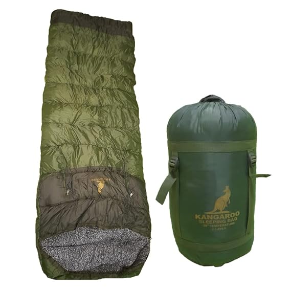 Buy Kangaroo Army Sleeping Bag for Adults up to 7 ft 0 to 20 C