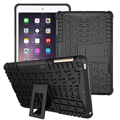 Image of MoreFit Hybrid Armor Back Cover Case with Kickstand Wheel Pattern for Apple iPad Mini (2019)