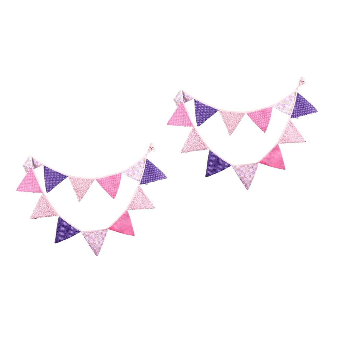 Cabilock 2 Banderines Triangulares Atractivos De Algodón Sólido Para Fiestas Ideales Para Cumpleaños Eventos Festivales Y Decoración.