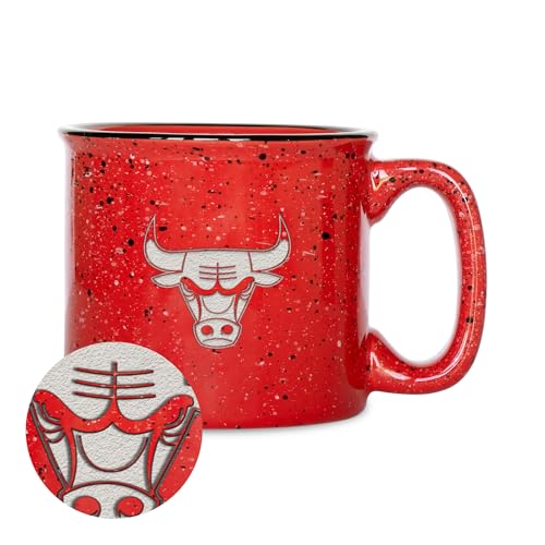 Rico Industries NBA Basketball Chicago Bulls 12oz Laser Engraved Campfire Mug