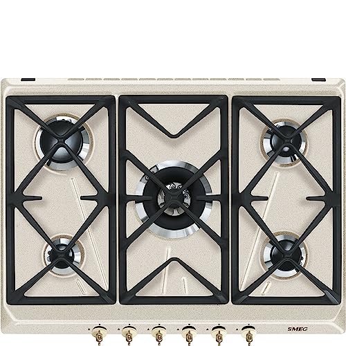 SMEG Gaskochfeld COLONIALE - SRV876AVOGH2, Hellbraun