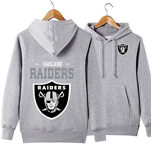 Preisvergleich Produktbild Herren Pullover - Oakland Raiders13# Football Team Uniform Pulloverhoodies, Langarm-Sweatshirt Herbst Sweatshirt Fans Trikots,Grau,M