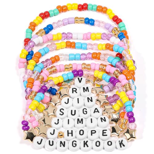 AICase Pulseras inspiradas en BTS Merch Set de 7 pulseras de la amistad