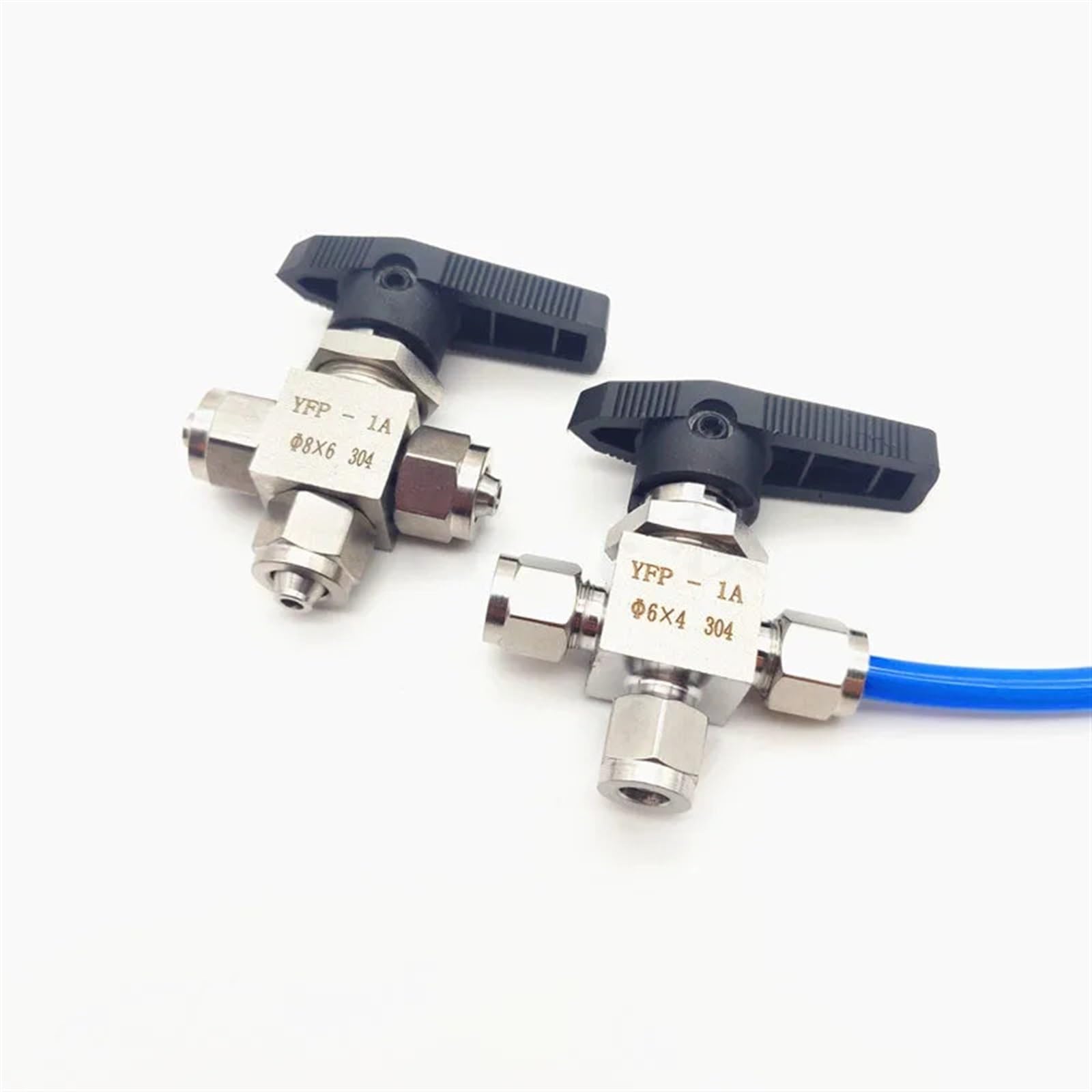 Metalowy zawór kulowy, 304 Stal nierdzewna, szybkozłączka, 3-drożny zawór kulowy elektromagnetyczny typu L, różne rozmiary(12mm OD Tube)