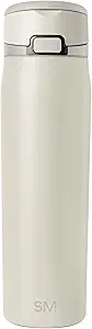 Simple Modern Mesa Loop Water Bottle with Straw | 24oz Cup Holder Friendly Insulated Stainless Steel Bottles for Travel, Sports and School | Cashew