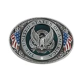 BBOTEN Boucle de ceinture drapeau américain des États-Unis - Cadeau d'Halloween patriotique, cuivré, Small