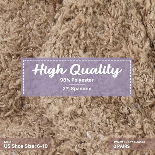 Image of Premillow Womens Fuzzy Socks Fluffy Socks Women Winter Cozy Sock Warm Slipper Home Sleeping Sock for Women