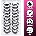Veleasha Russian Strip Lashes DD Curl False Eyelashes Fluffy Wispy Faux Mink Lashes 10 Pairs Pack (D02)