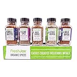 FreshJax Gourmet Spices and Seasonings, Grill Accessories Gift Box, All-Star Barbecue (5 Pack)