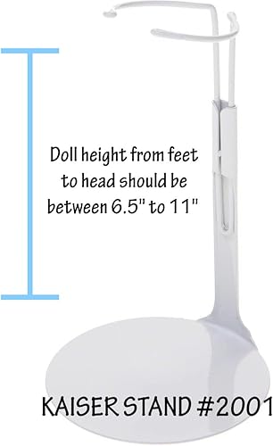 Miniatura 3 de Kaiser Soporte de muñeca 2001 – Soporte de muñeca blanco para muñecas de 6 1/2 a 10 pulgadas y figuras de acción (mejor para muñecas de 8 pulgadas)