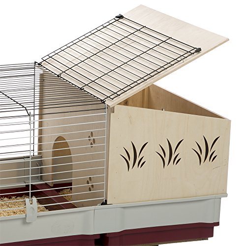 Krolik ExtraLarge Rabbit Cage w/ Wood Hutch Extension Rabbit Cage