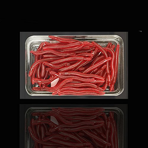 Origlam 50Pcs Bass Fishing Worms, Soft Plastic Worms, Drop Shot Worms, Soft Plastic Baits, Bass Fishing Lures, Worms Soft Stickbaits, Soft Worm Lures, Fresh Water Fishing Bait #TOP4