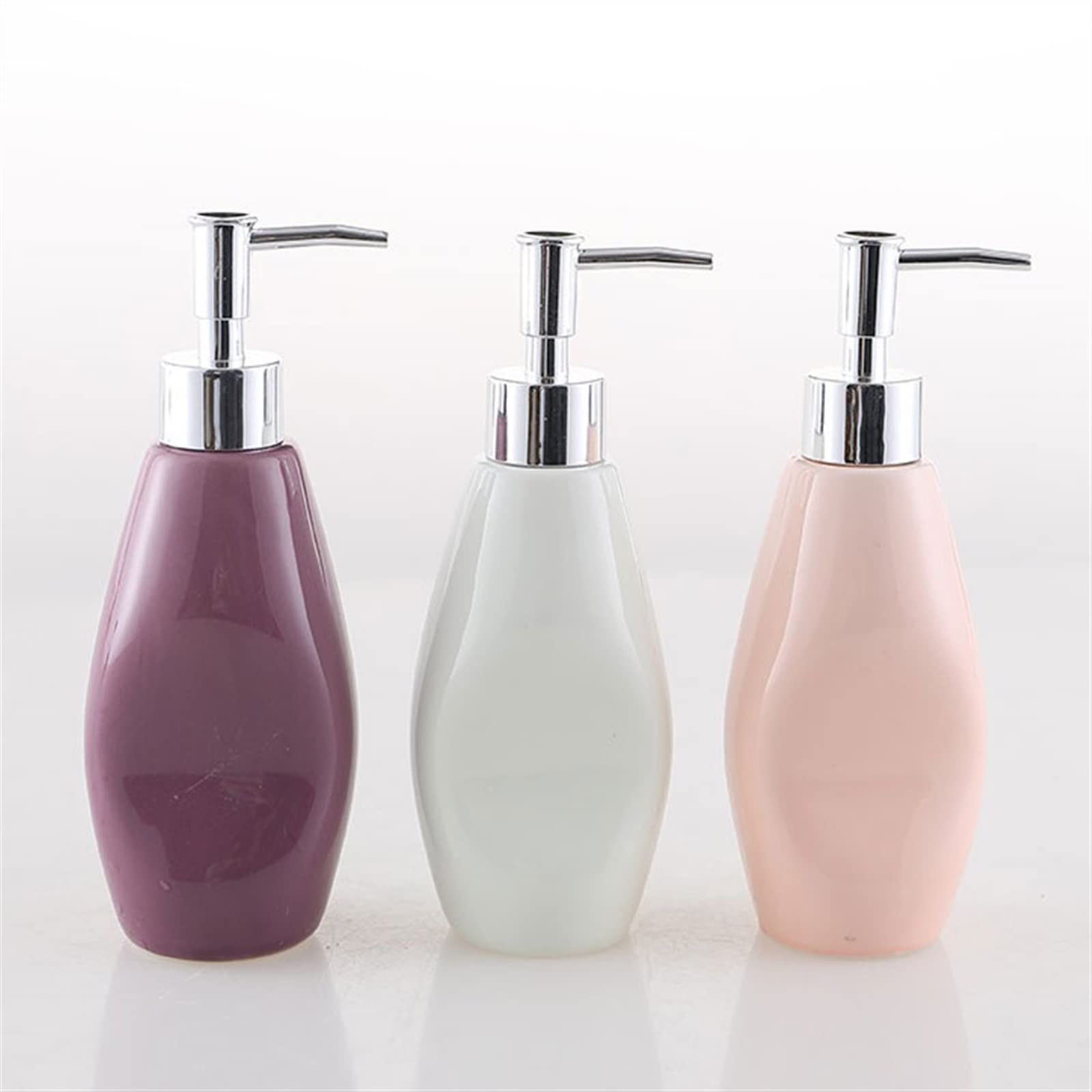 Dispensador de jabón para baño, Creativo, portátil, de cerámica, con Botella Dividida, para Hotel, Restaurante, champú, Gel de Ducha, Bomba de presión, Cocina (Color: C)