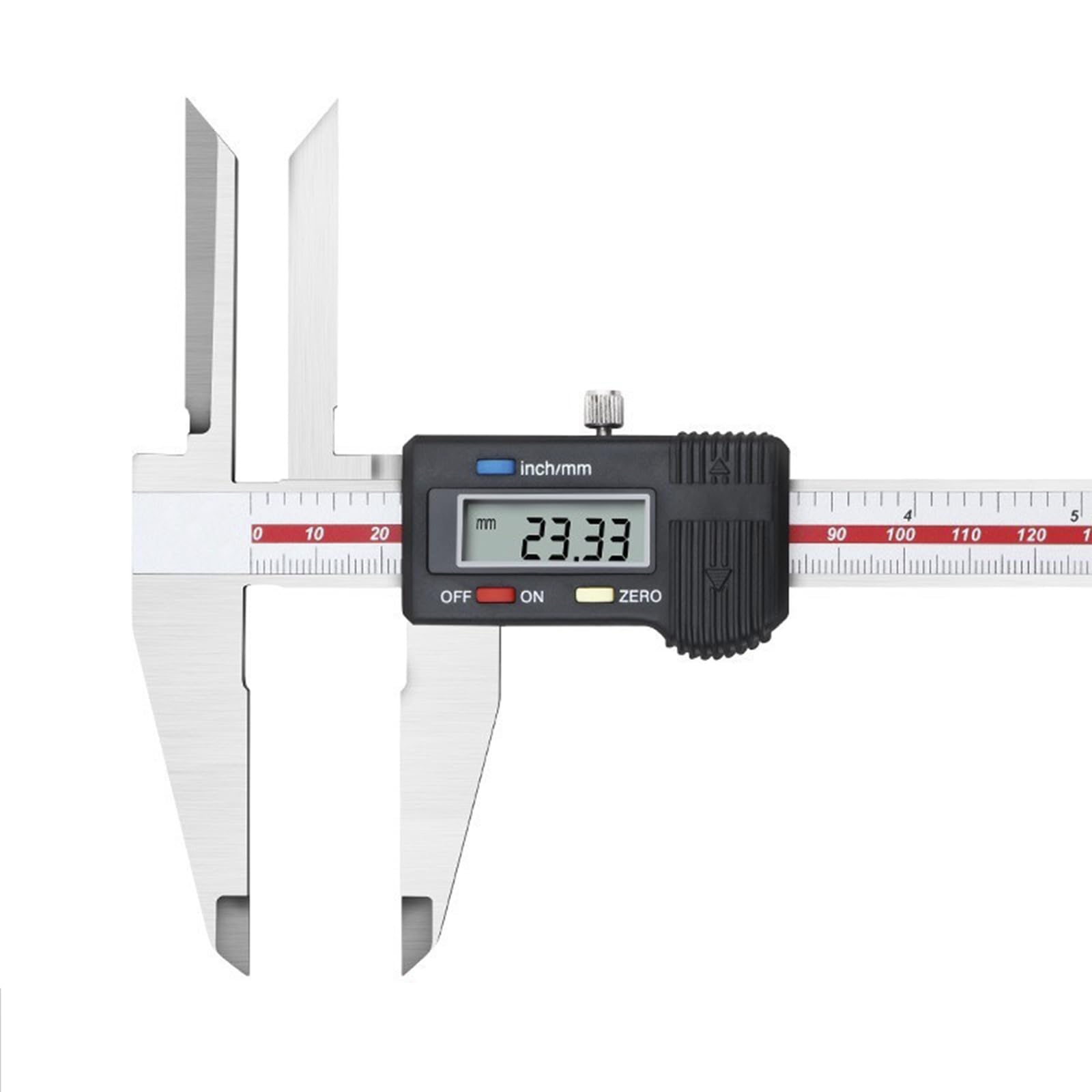 Calibre Digital 0-300mm/12" de Mandíbula Superior Larga, Pie de Rey Digital de Acero Inoxidable,Profesional Electrónico Vernier Caliper con Pantalla LCD, Conversión de Pulgada/Métrica