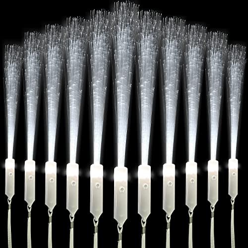 NLNEY 15 Stück weiß Leuchtstab leuchtstäbe Partyzubehör knicklichter Kinder mit 3 Lichtmodi für Party Konzert Veranstaltung Geburtstag Hochzeit (15 Stück weiß)