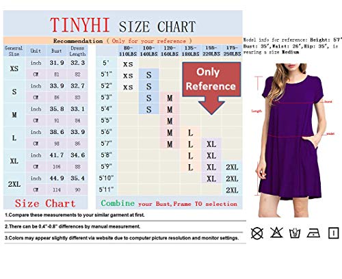 Women's Swing Loose T-Shirt Fit Comfy Casual Flowy Cute Swing Tunic Dress2