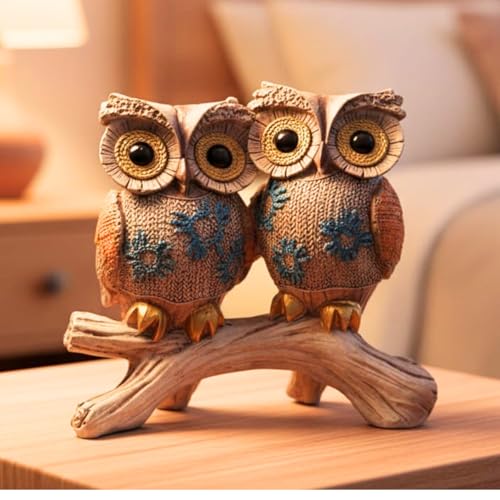 Buy OSTNKART Owl Statue for Good Luck – 6 Inch Resin Figurine
