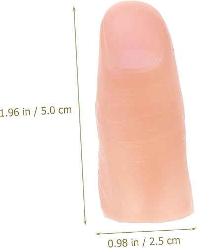 Miniatura 2 de NUOBESTY Punta de pulgar falso, dedos falsos para dedos falsos, cubiertas creativas para dedos de mago, accesorios de trucos, 20 piezas (S)