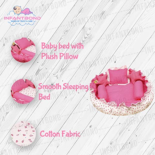 Infantbond-Baby-Super-Soft-Reversible-Nest-Sleeping-Bed-Bedding-Set-Pack-of-6-Items0-6-Months-Pink