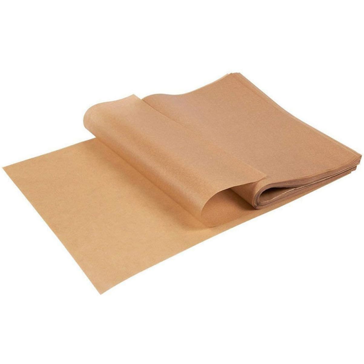 Papier Sulfurisé pour Cuisson 200 Feuilles Marron en Pâte de Bois Absorbant L'huile et Antiadhésif pour Barbecue et Four Facile à Nettoyer