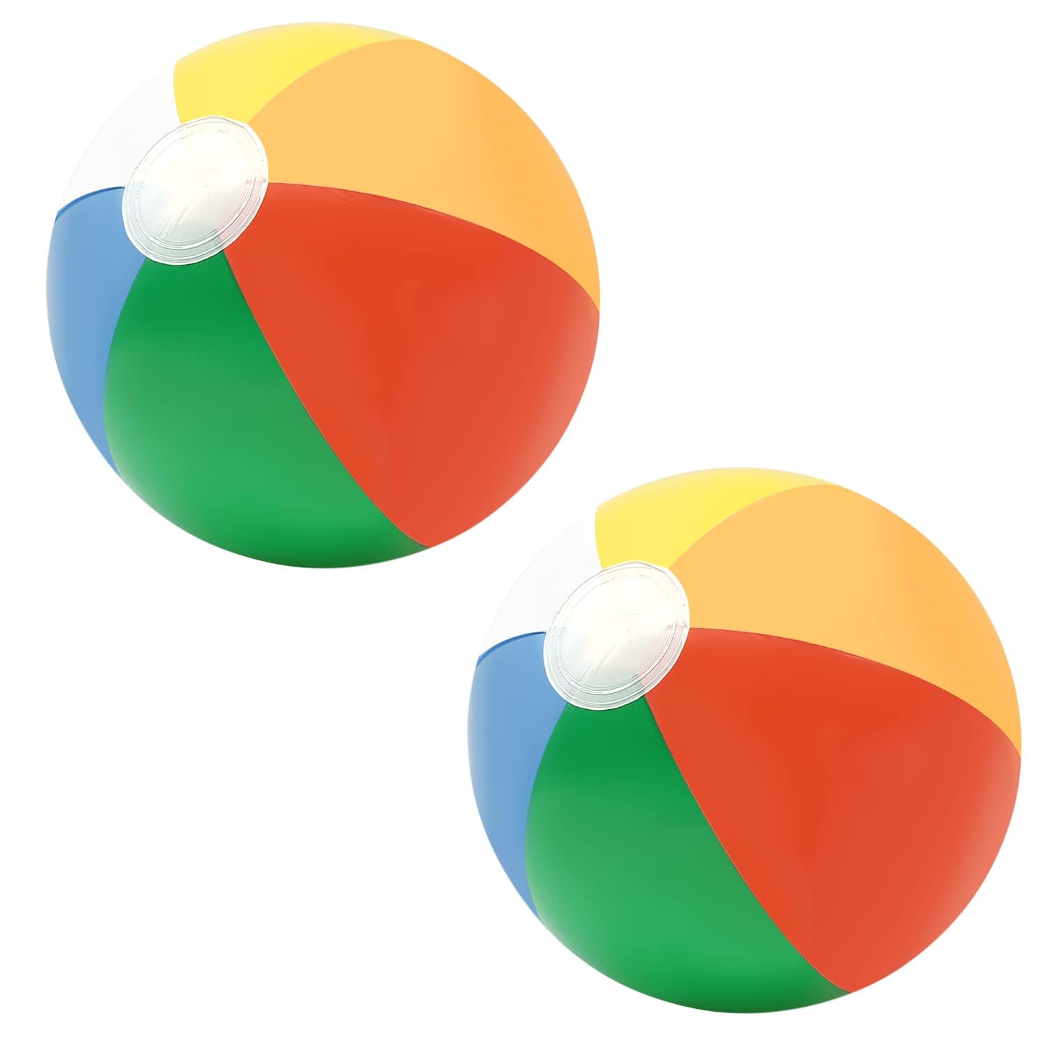 CHEERYMAGIC 2 Pcs Beach Balls, 12 Inches Inflatable Colorful Beach Ball Pool Float Balls for Outdoor Activity Summer Seaside Party A5CQCQ (Colour)