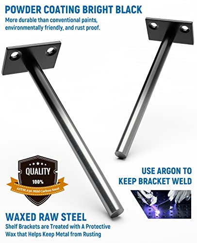 Leopo 612 12 Pack-8 Inch Floating Shelf Bracket thumb #2