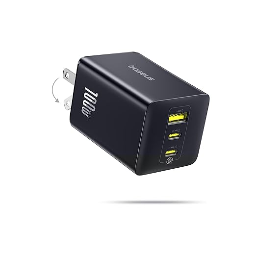 Baseus 100W 3‑Port Foldable PPS Charger
