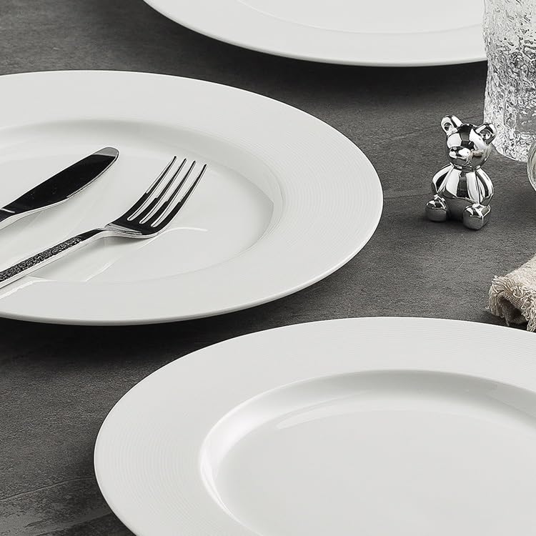 Talerze obiadowe naczynia do serwowania steków, naczynia do gotowania domowego, talerz do makaronu, biały talerz ceramiczny, zachodnie jedzenie, deser, ciasto salaterka kuchenna