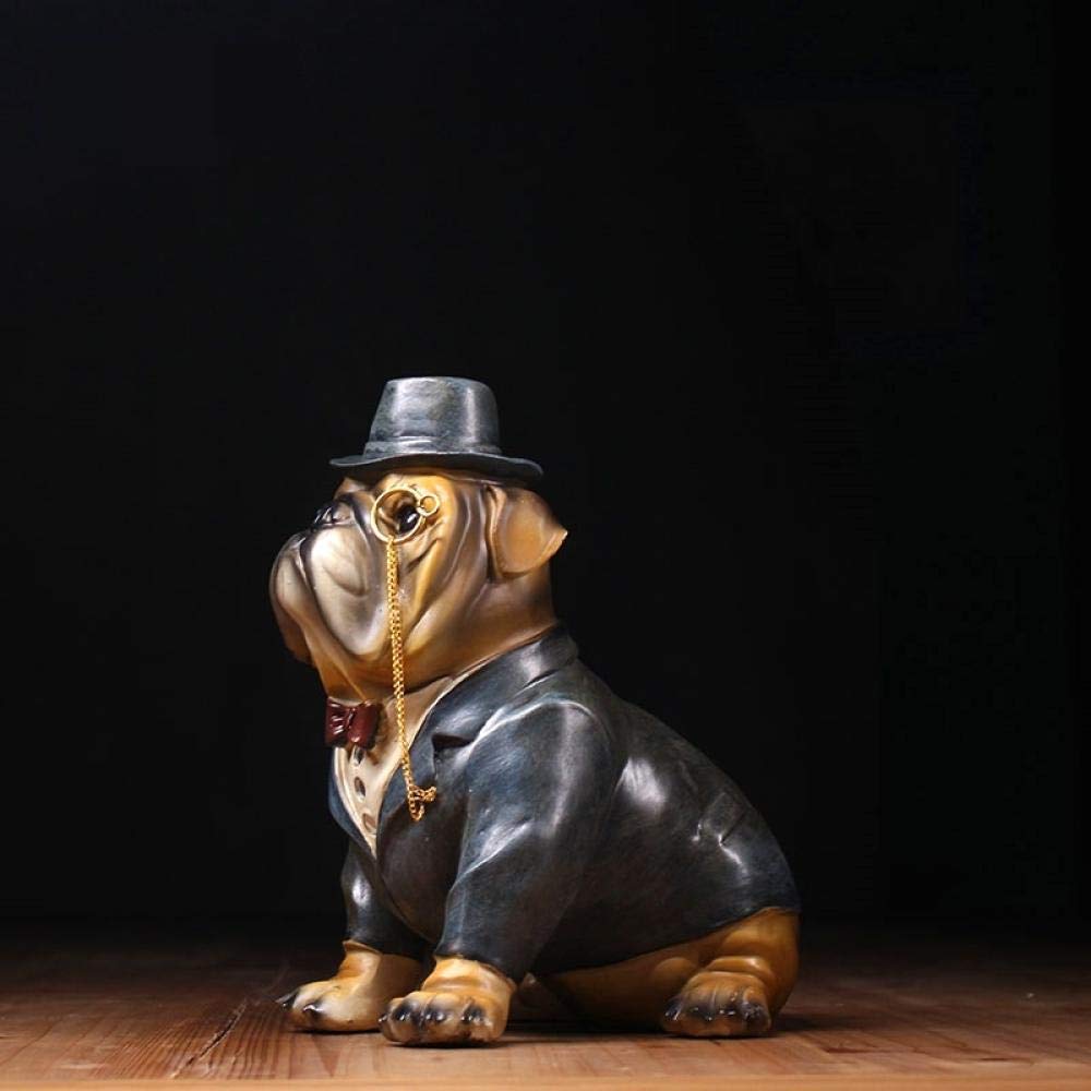 Sculpture en résine Pitbull d'art et artisanat haut de gamme