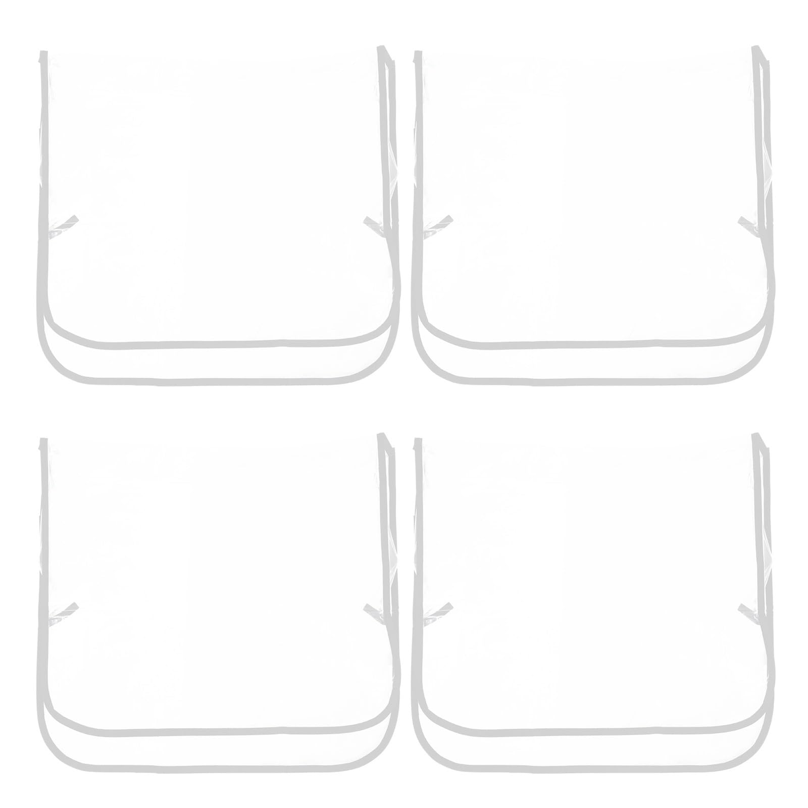 ENWWCH 4Pcs Waterproof Chair Cover Backrest Salon Back Protector Dustproof Slipcover Suitable For Head For chair(White)