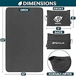 PAVILIA Travel Blanket Airplane Compact with Bag, Small Travel Pillow Blanket for Long Flights, Lightweight Plane Blanket with Luggage Strap, Camping Blanket for Traveler Essentials, Black, 65x40 - Image 2