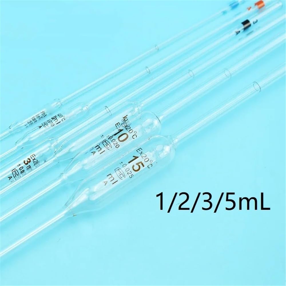 1/2/3/5 ml Vollpipetten aus Glas der Klasse A mit einer Markierung und Laborgeräten(5ml)