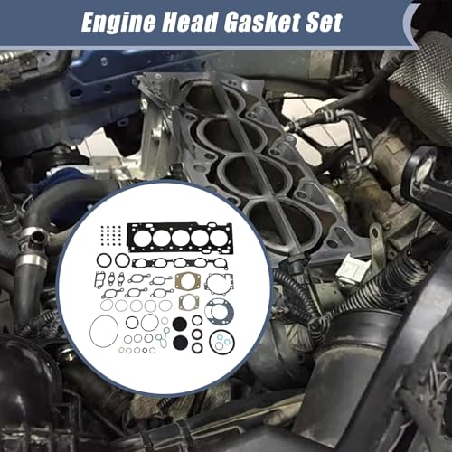 Image of XQSMWF MLS Cylinder Head Gasket Set Compatible with Volvo S60 S70 S80 V70 XC70 XC90 C70 2.4L 2.5L L5 DOHC 2000-2009, Replaces HS26256PT HS54548 HGS4264 9443896 271802